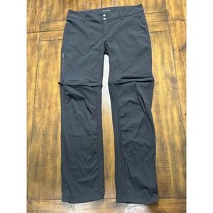 Columbia Omni-Shield Convertible Hiking Pants Womens 12 Regular Black Zip Off